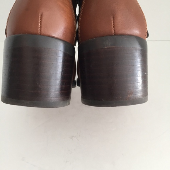 Coach Women's Buckle Chelsea Ankle Boots FG1002 Leather Dark Saddle Brown 7.5B - Picture 9 of 16